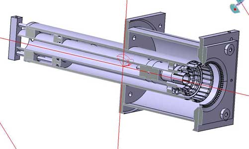 Thjis is a more educational view of the mechanical design of a RF cavity for 23cm